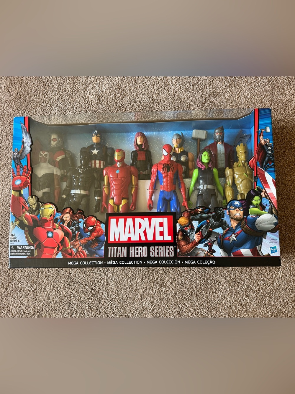 Marvel Titan Hero Series Action Figure Set - Red, Blue, Green, Gold, Black
